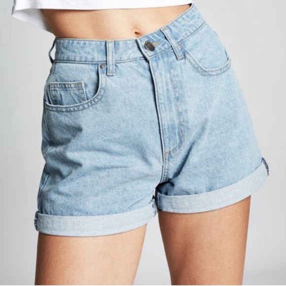 Cotton On Pants - COTTON ON High Rise Flashback Denim Short in Heritage Light Blue Sz 2 Summer